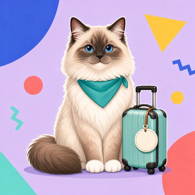 布偶猫糯米，今日猫咪领队